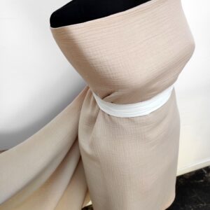 Bumbac Barena Gofrat Bej - imagine 3