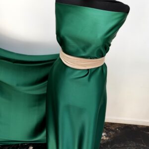 Tafta Elastica Ducesa Satinata Verde - imagine 3