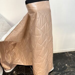 Fas Bej - Roze Matlasat Cusut Glosy - imagine 2