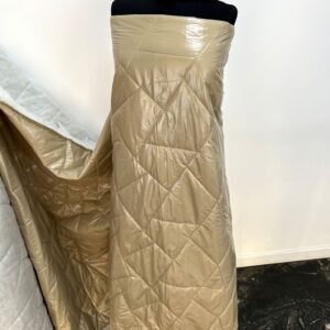 Fas Bej Inchis Matlasat Cusut Glosy - imagine 2