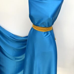 Tafta Elastica Ducesa Satinata Bleu Inchis - imagine 2