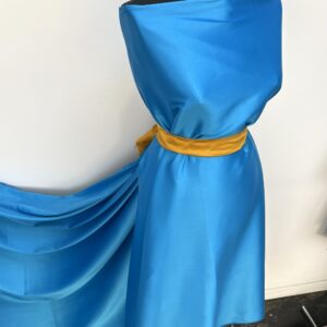 Tafta Elastica Ducesa Satinata Bleu Inchis - imagine 3