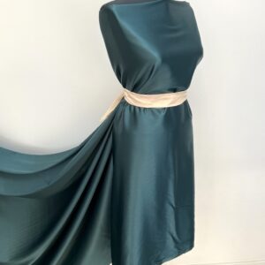 Tafta Elastica Ducesa Satinata Verde Inchis Regal - imagine 2