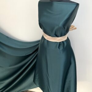 Tafta Elastica Ducesa Satinata Verde Inchis Regal - imagine 3