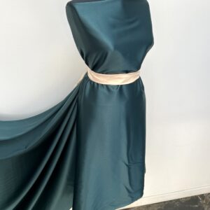 Tafta Elastica Ducesa Satinata Verde Inchis Regal - imagine 4