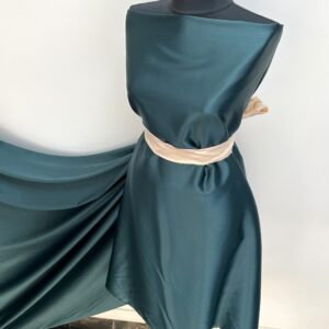 Tafta Elastica Ducesa Satinata Verde Inchis Regal - imagine 5