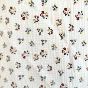 Bumbac Barena – Muselina Imprimata – Flori Grena - imagine 4