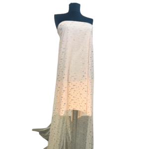 Tulle Diafan cu Aplicatii Argintii - Baza Nude - imagine 4