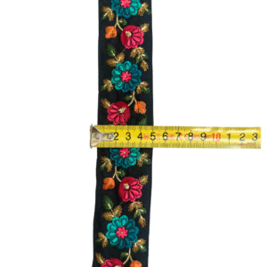 Banda Pasmanterie Brodata pe Bumbac - 5cm - imagine 3