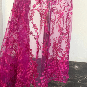 Dantela Tulle Casablanca- Ciclamen - imagine 5