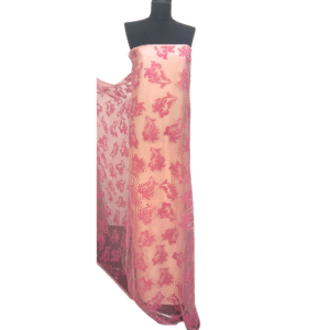 Dantela cu Frunze de Catifea - Roz Pudra - imagine 2