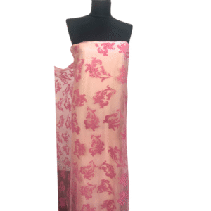 Dantela cu Frunze de Catifea - Roz Pudra - imagine 3