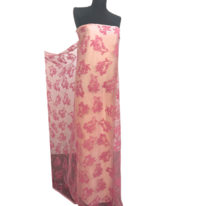 Dantela cu Frunze de Catifea - Roz Pudra - imagine 4