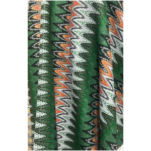 Stofa Eleganta cu Imprimeu ZIG ZAG - Verde - imagine 4