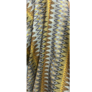 Stofa Eleganta cu Imprimeu ZIG ZAG – Mustar - imagine 5