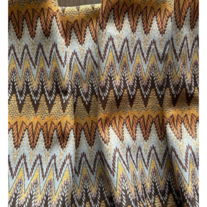 Stofa Eleganta cu Imprimeu ZIG ZAG – Mustar - imagine 3