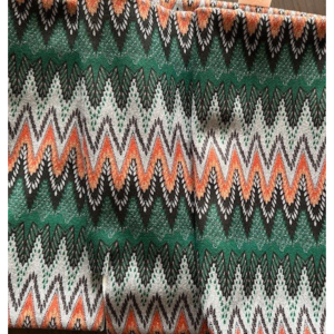 Stofa Eleganta cu Imprimeu ZIG ZAG - Verde - imagine 3