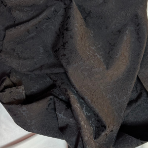 Jaquard Bumbac Elastic - Negru - imagine 3