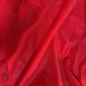 Tulle Elastic cu sclipici – Rosu - imagine 3