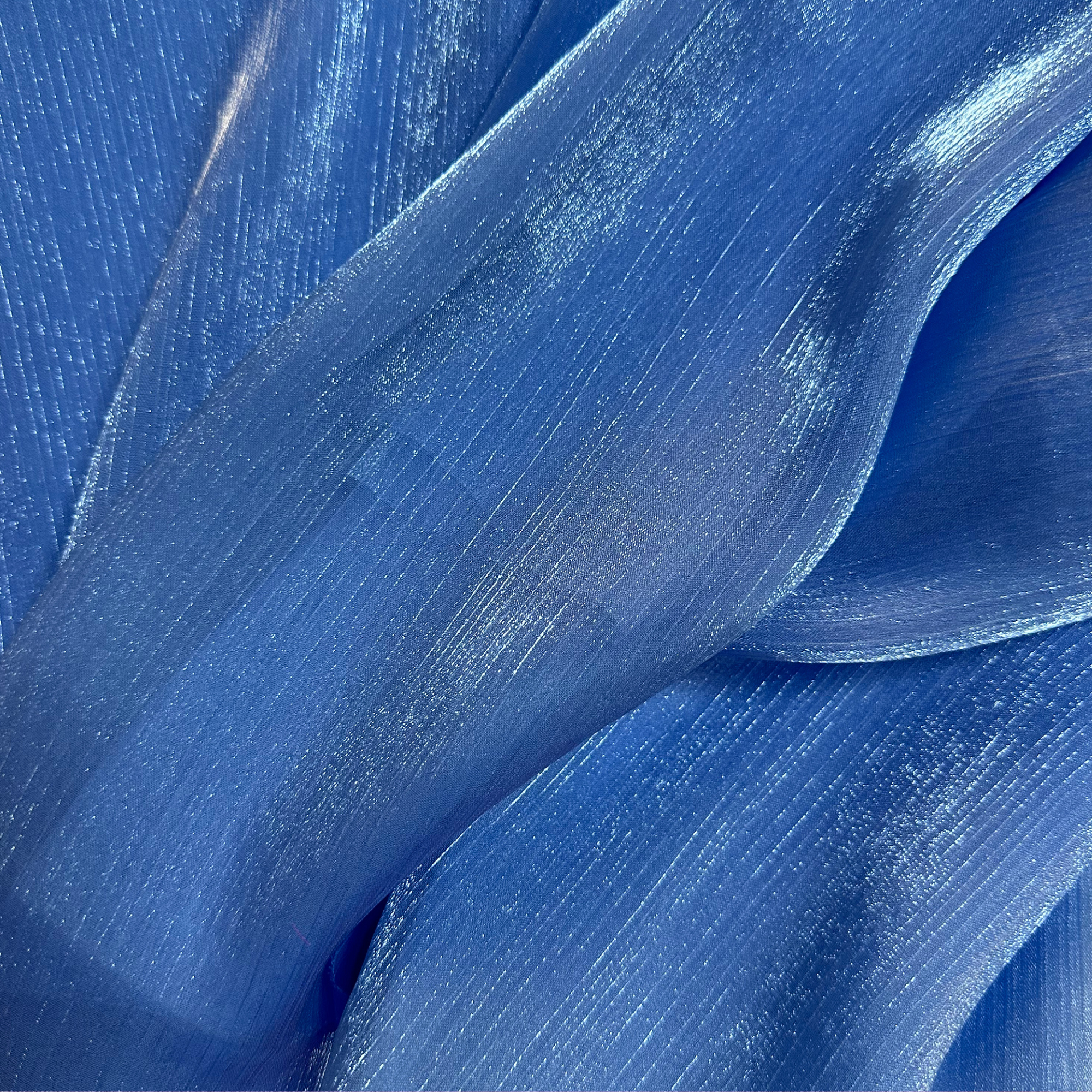 Organza Metalizat – Bleu
