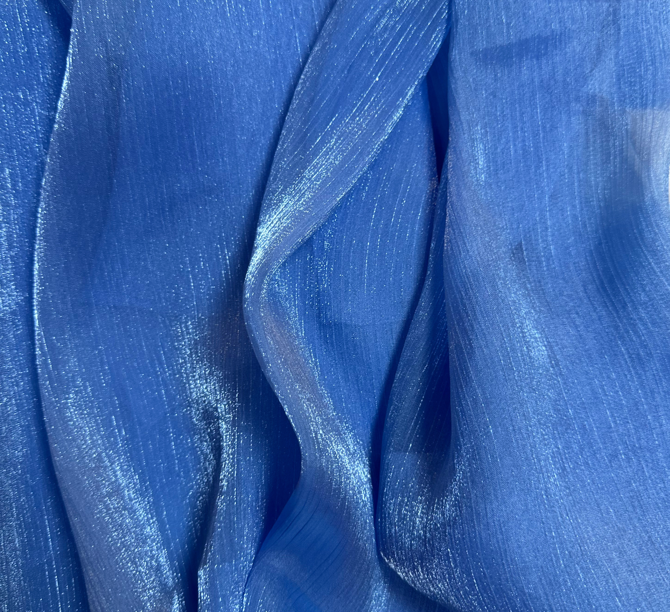 Organza Metalizat – Bleu