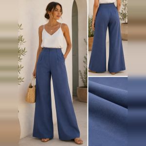Bumbac 100% - Betty Albastru - imagine 2