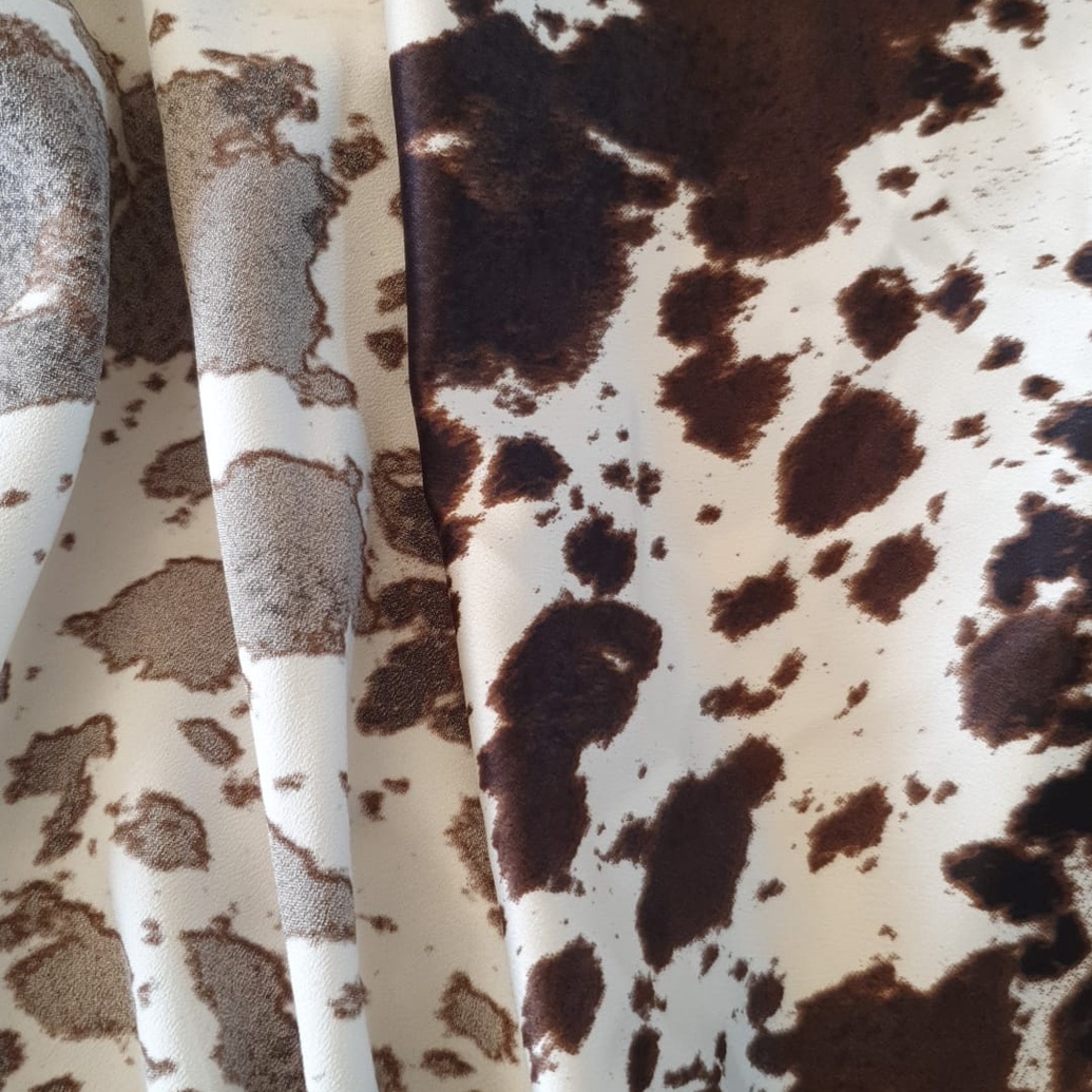 Satin Madonna animal print maro și alb – ideal pentru ținute de vară