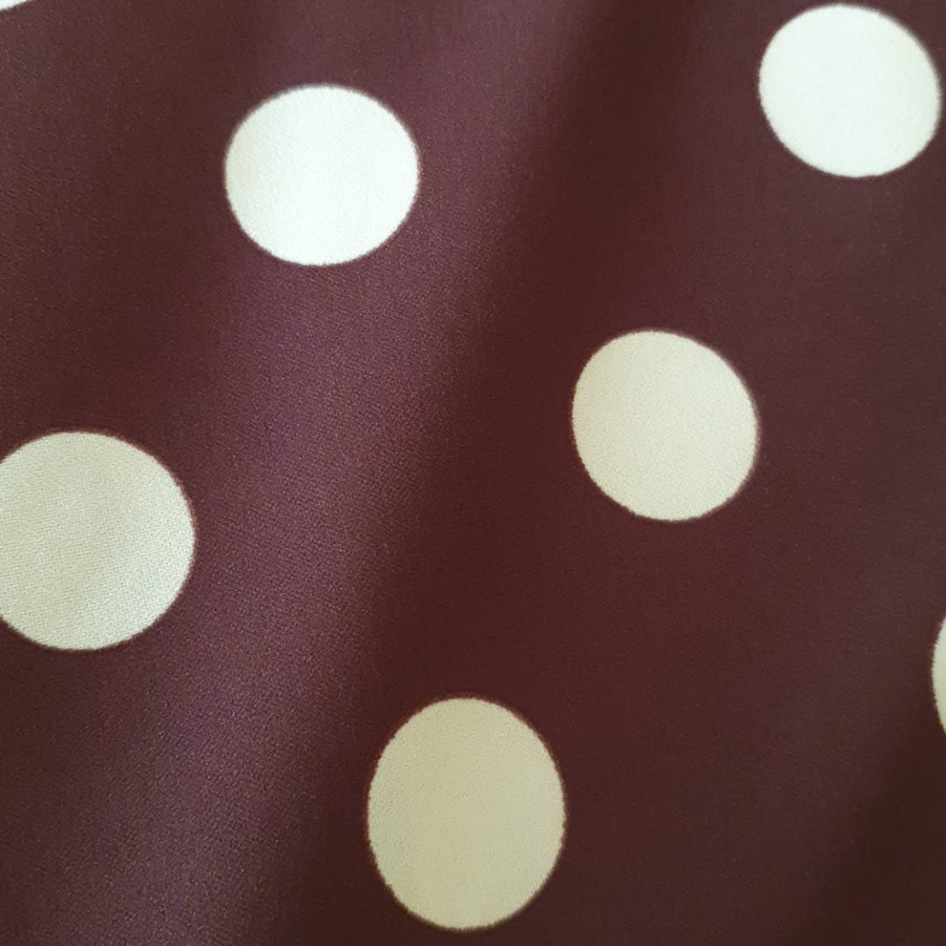 Crep Miu-Miu maro cu buline albe