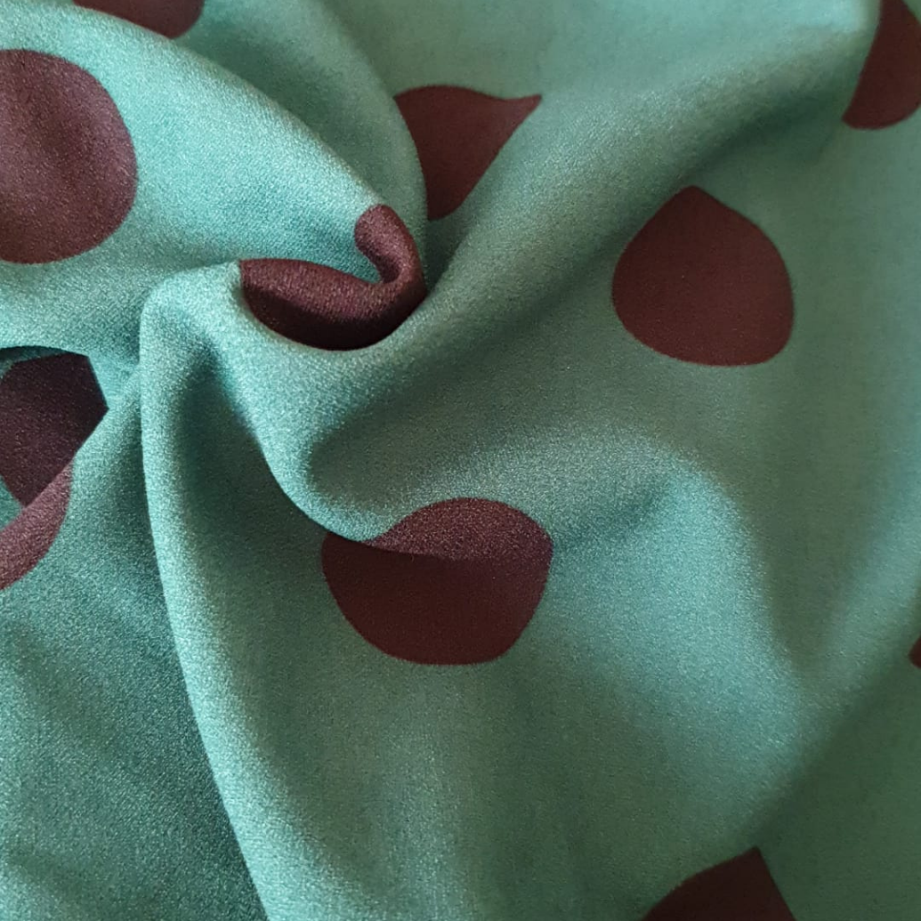 Crep Miu-Miu verde cu buline negre