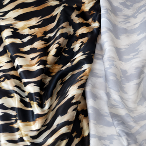 Satin Armani imprimeu abstract - imagine 3